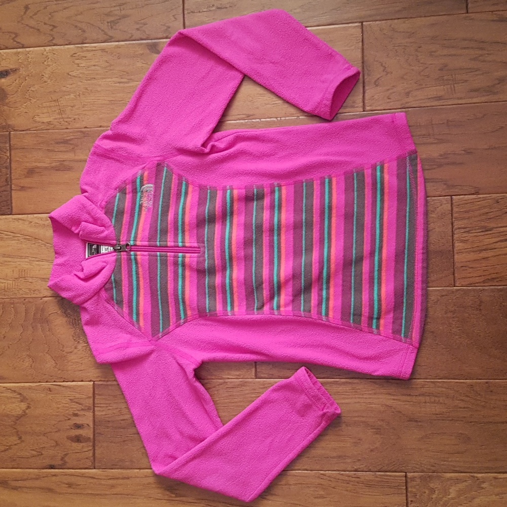 THE NORTH FACE Pink Fuzzy Quarter/Half Zip Pullover Size S (7-8 Girls)